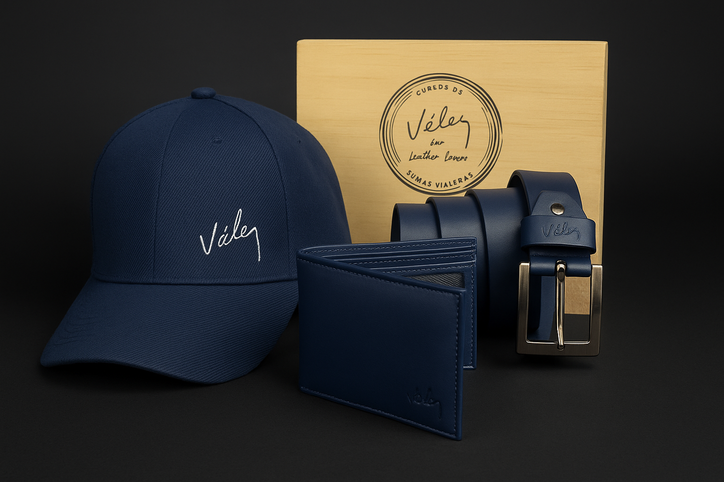 Trio VLZ Cartera + Cinturón + Gorra el regalo perfecto