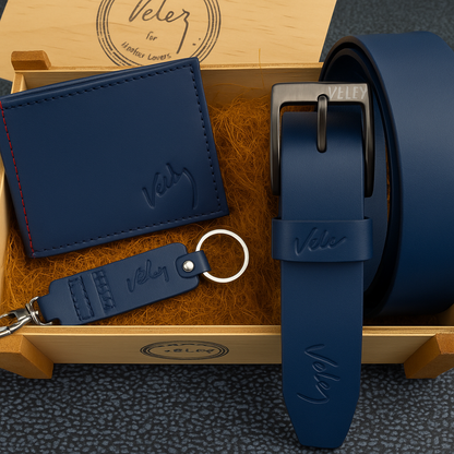 Kit vlz  Cartera + Cinturón + Llavero el regalo perfecto