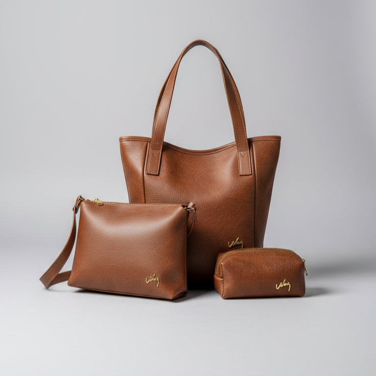 Trío de Lujo VLZ MUSA - Morral de Cuero Hecho a Mano - Pago Contra Entrega